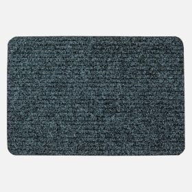   Gumis filc lábtörlő 40x60 cm - Sötétszürke színben bordázott mintával