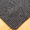 Gumis filc lábtörlő 70x120 cm - Sötétszürke színben bordázott mintával