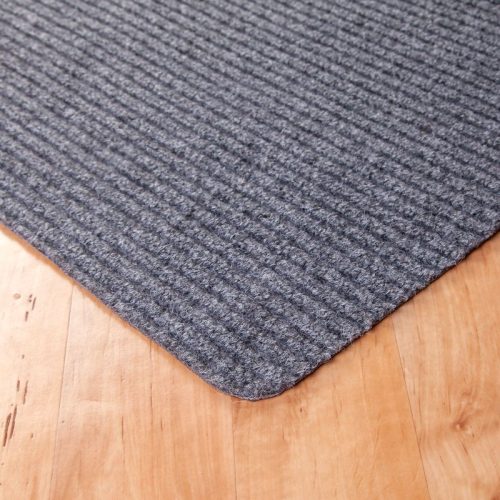 Gumis filc lábtörlő 70x120 cm - Világosszürke színben bordázott mintával