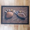 Festett gumis textil lábtörlő 40x60 cm – Lábnyom mintával