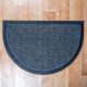 Gumis textil félkör lábtörlő 40x60 cm – Szürke színben rácsos mintával