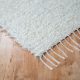 Beige pamut rongyszőnyeg 70x150 cm