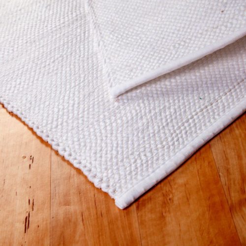 Fehér rongyszőnyeg 70x200 cm