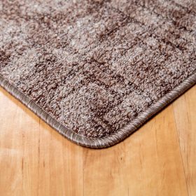   Szegett szőnyeg 70x120 cm – Barna színben nyomott vonalas mintával