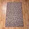 Szegett szőnyeg 70x120 cm – Barna színben nyomott vonalas mintával