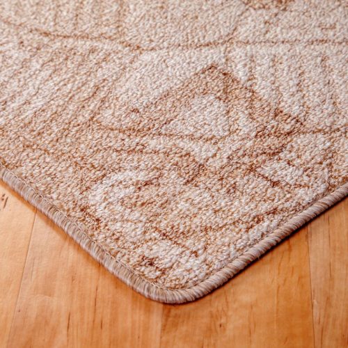 Szegett szőnyeg 70x200 cm – Beige színben kocka mintával