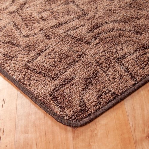 Szegett szőnyeg 70x200 cm – Barna színben absztrakt mintával