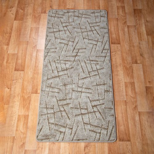 Szegett szőnyeg 70x200 cm – Beige színben vonal mintával