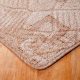 Szegett szőnyeg 70x250 cm – Beige színben kocka mintával
