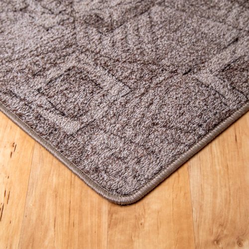 Szegett szőnyeg 100x500 cm – Barna színben kocka mintával