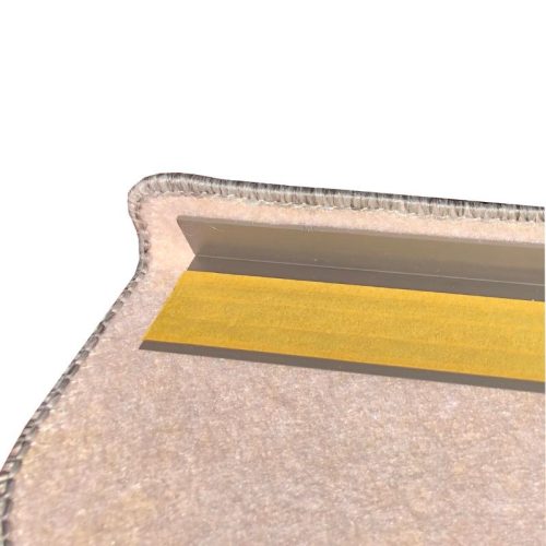 Lépcsőszőnyeg 65x24 cm - Szürke színben karmolt mintával