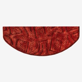   Lépcsőszőnyeg 65x24 cm - Korallvörös színben absztrakt mintával