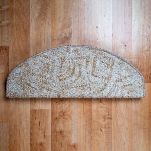 Lépcsőszőnyeg 65x24 cm - Beige színben absztrakt mintával
