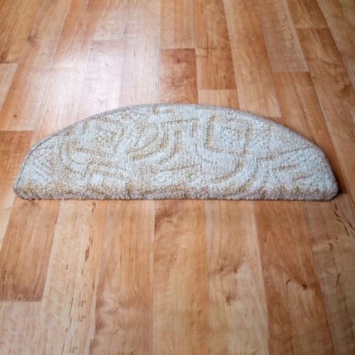 Lépcsőszőnyeg 65x24 cm - Beige színben absztrakt mintával