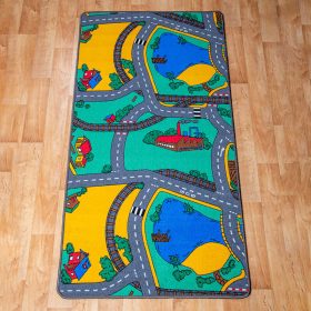   Gyerekszőnyeg 80×150 cm – Autópályás szőnyeg [Cikksz. 9662]